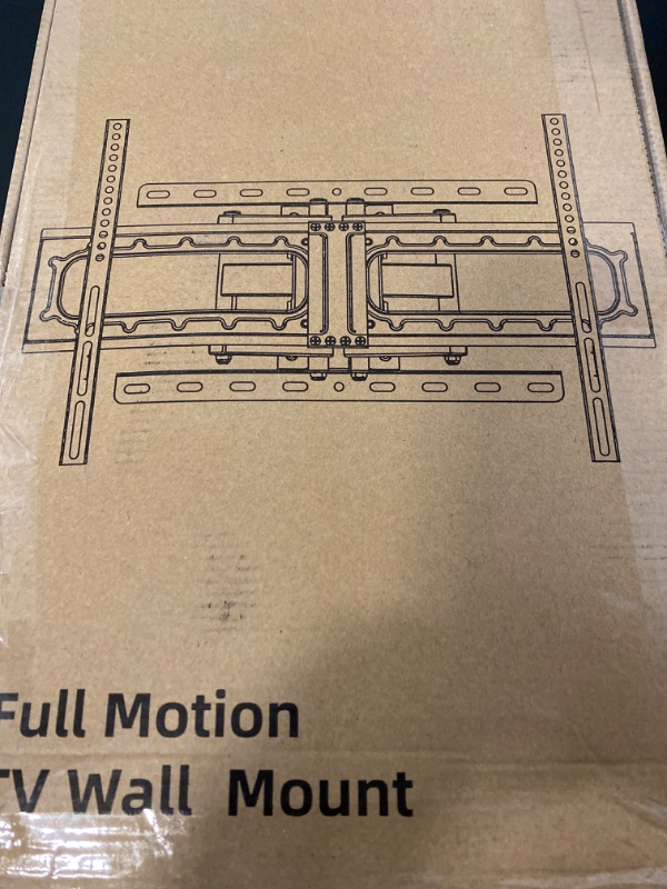 Photo 5 of Full Motion TV Wall Mount Bracket for Most 37-86 inch TVs, Swivel Tilt Extension Level TV Mount, Max VESA Wood Studs with Hole Drilling Template by USX STAR
