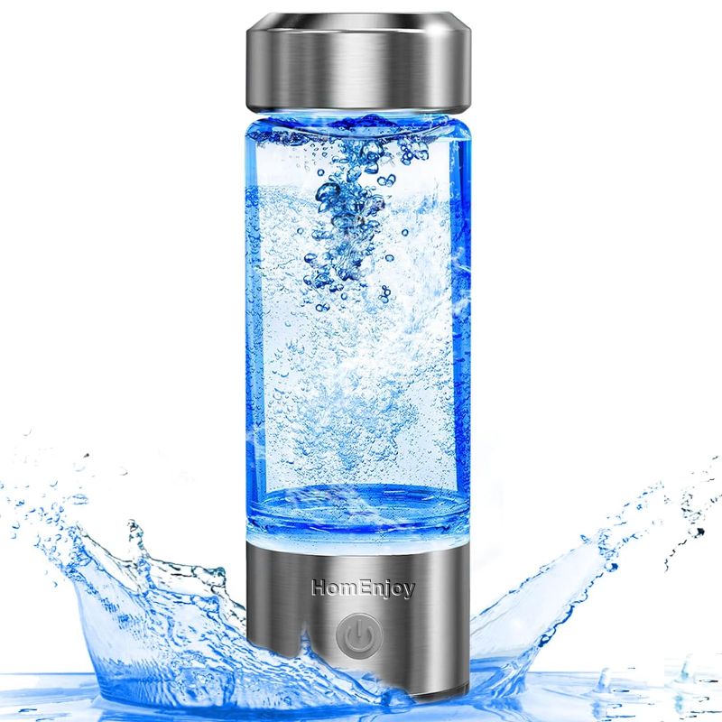 Photo 2 of Portable Hydrogen Water Generator Bottle with SPE and PEM Technology, Rechargeable Hydrogen Rich Water Glass Cup Water Ionizer Machine for Home and Fitness Daily Drinking
