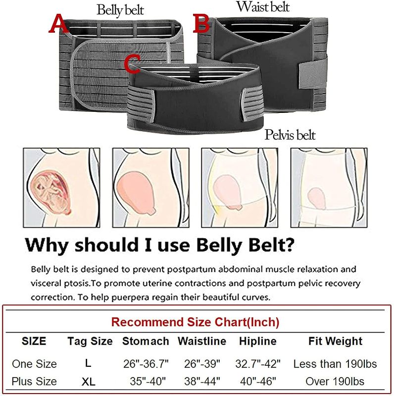 Photo 3 of KEABABIES- Postpartum Belly Band Belt 3 In 1 Wrap Girdle, C Section Post Pregnancy Support Recovery Abdominal Pelvis Binder, Postnatal Body Shaper Shapewear Waist Trainer, Caesarean Delivery Tummy Pelvic Belts
