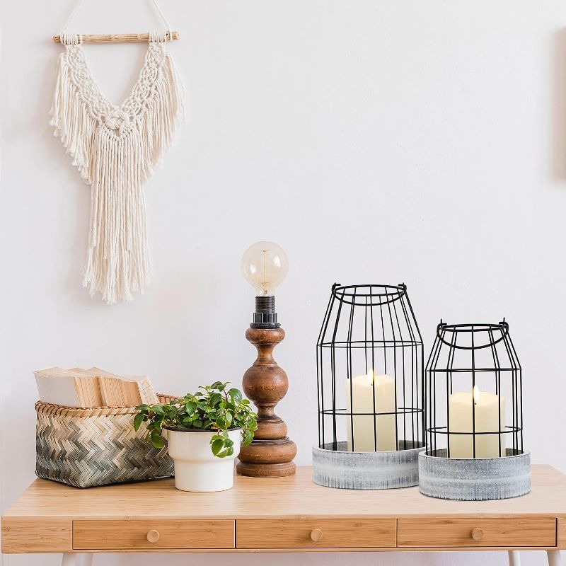 Photo 3 of Lantern Decor - Stylish Decorative Lanterns for Your Living Room, Fireplace Mantle or Kitchen Dining Table - Modern Upscale Beauty for Your Entire Home
