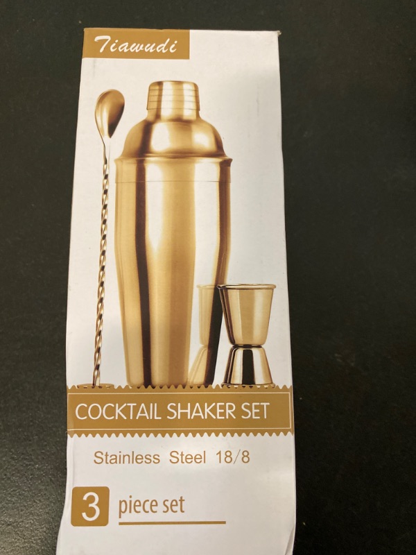 Photo 4 of Large 24 oz Stainless Steel Cocktail Shaker Set - Mixed Drink Shaker - Martini Shaker Set with Built in Strainer, Double Sided Jigger & Combo Muddler Mixing Spoon - Pro Margarita Shaker - by Zulay
