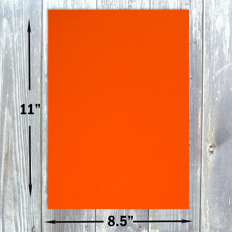 Photo 3 of Hamilco Colored Cardstock Scrapbook Paper 8.5" x 11" Fire Orange Color Card Stock Paper 50 Pack
