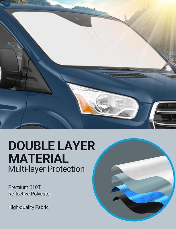 Photo 2 of Proadsy Front Windshield Sun Shade Foldable Sunshade Protector Universal Fit 
