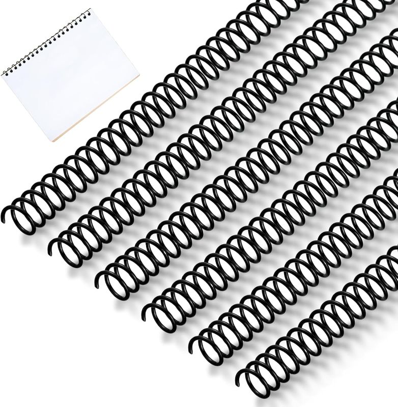 Photo 1 of Therwen 300 Pack Plastic Spiral Binding Coils Bulk 90 Sheet Capacity, Black Spiral Binding Spines 4:1 Pitch, Binding Coils for Office Documents Engineer Papers Business School (1/2 Inches)
