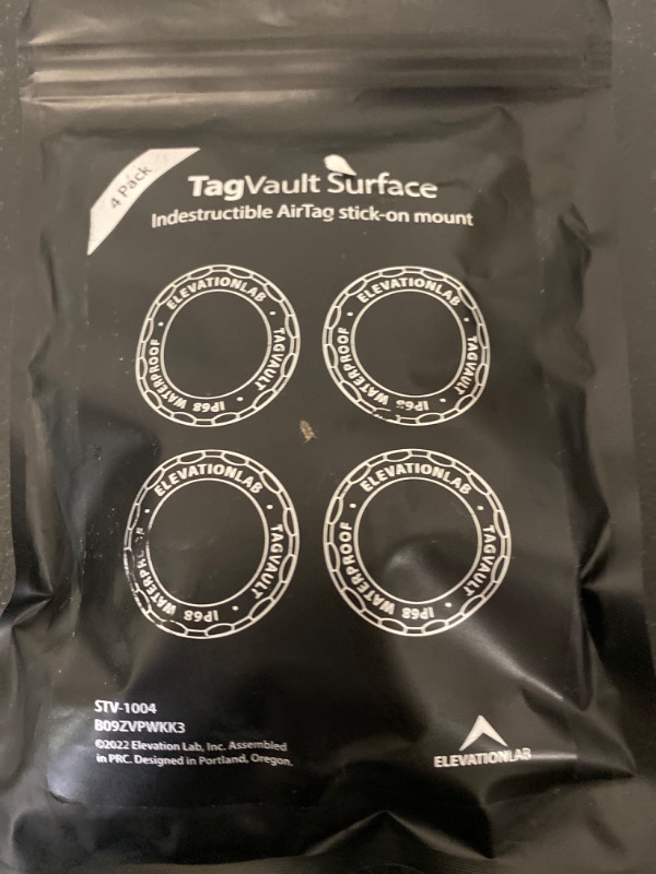 Photo 1 of 4 Pack Waterproof AirTag Holder,Hidden Design Apple Air Tag Case Mount with 3M Adhesive Sticker,Discreet Airtag Sticker Mount Stick On Bike,Bicycle,Luggage,Car,Tv Remote Control,Etc.…
