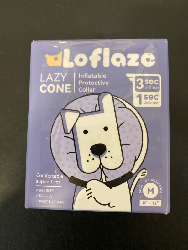Photo 6 of Loflaze Soft Inflatable Dog Cone Collar for Large Medium Small Dogs Cats After Surgery - Dog Neck Donut, E Collar, Elizabethan Collar Alternatives for Dogs... Size M
