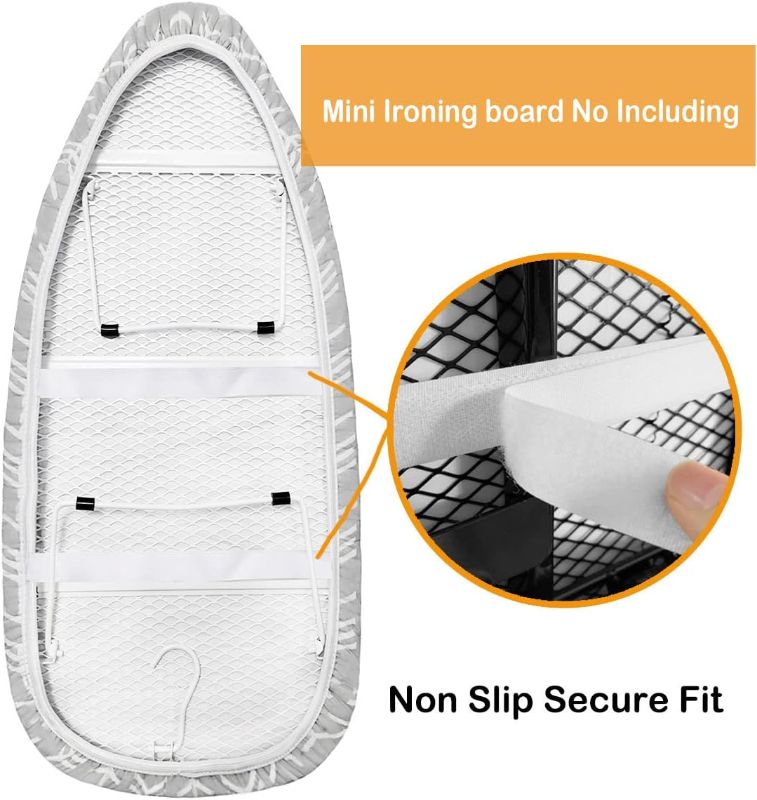 Photo 1 of Rblofo 12 x 32 Tabletop Ironing Board Cover and Premium Heavy Duty 4 Layer Pad Extra Thick Padding, Heat Reflective and Stain Resistant with Elasticized Edges 12.5 x 32 inch Iron Board Covers
