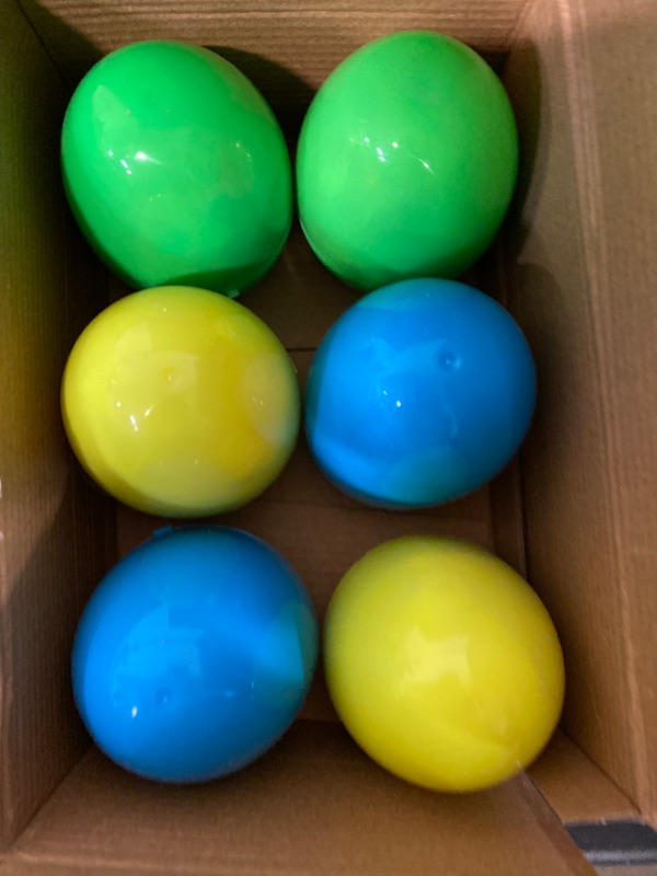 Photo 3 of 6 Pack  Jumbo Unfilled Easter Eggs, 6 pcs | Empty Plastic Eggs Bulk, Egg Toy Pack, Big Giant Easter Egg, Jumbo Eggs | Large Easter Eggs Empty, Party Decoration, Color Party Pack, 6 Pack Color Eggs
