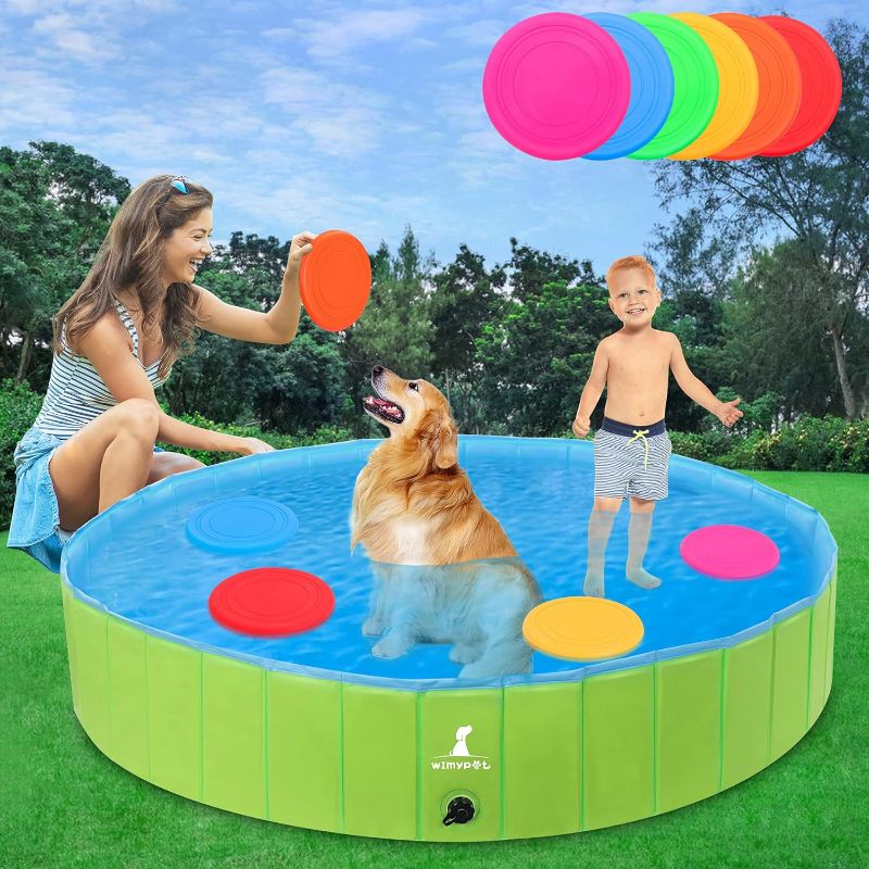 Photo 1 of Dog Swimming Pool - A Swimming Pool Specially Designed for Dogs, no Need to inflate, just Fill up with Fresh Water to Start The Game, let Your pet Splash Around in The hot Summer.
