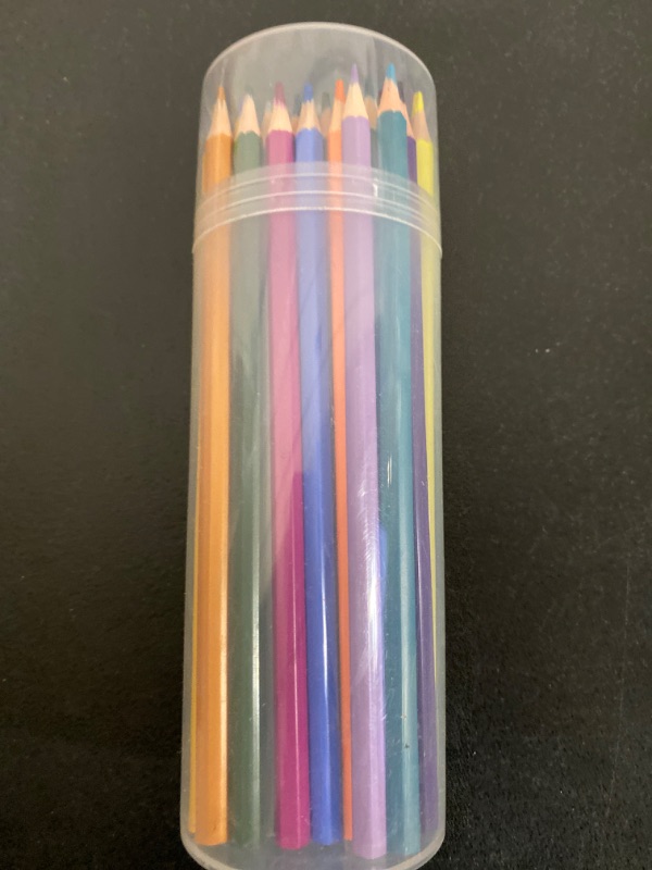 Photo 1 of Deli Pack Colored Pencils in Tube Cap, Vibrant Color Presharpened Pencils for School Kids Teachers, Soft Core Art Drawing Pencils for Coloring, Sketching, and Painting
