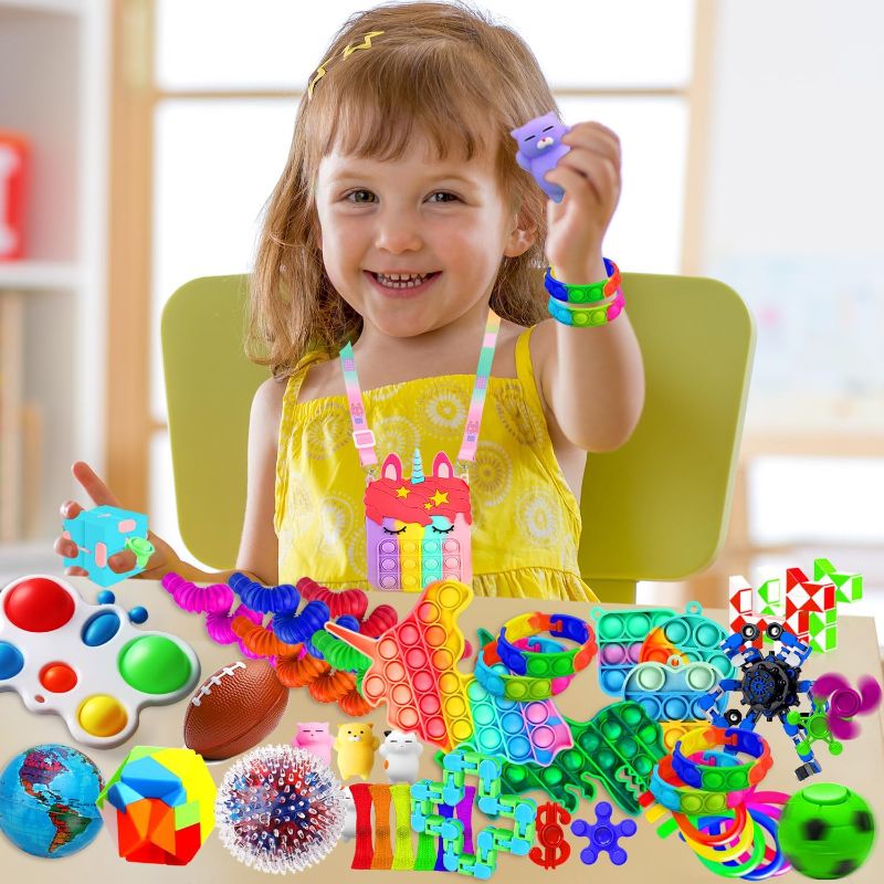 Photo 1 of 18 PCS Multicolored Quiet Fidgets Toys for Unique Fidget Experience, Anti Anxiety Sensory Toys Combine into New Shapes, Brain Imagination Tools, Relax Therapy Educational Toy for Kids Boys Adults
