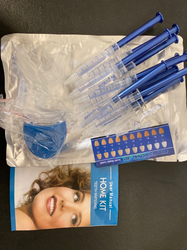 Photo 3 of Complete Teeth Whitening Kit at Home Whitener - LED Light, 35% Carbamide Peroxide, 2 Mouth Trays, (12)  Gel Syringes, Painless Effective
