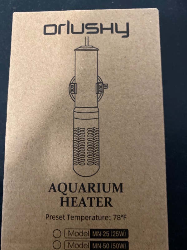 Photo 4 of Orlushy 25W Small Submersible Aquarium Heater, Constant Temperature Betta Fish Tank Heater of 78?for 1-6 Gallons Freshwater & Saltwater Tanks
