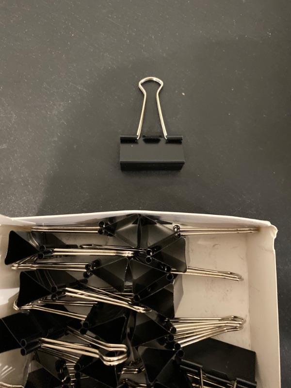 Photo 4 of Medium Binder Clips, 40 Pack, 2 inch Standard Black, Medium Clips, Medium Binder Paper Clips, Binder Clips Medium Size, Office Supplies
