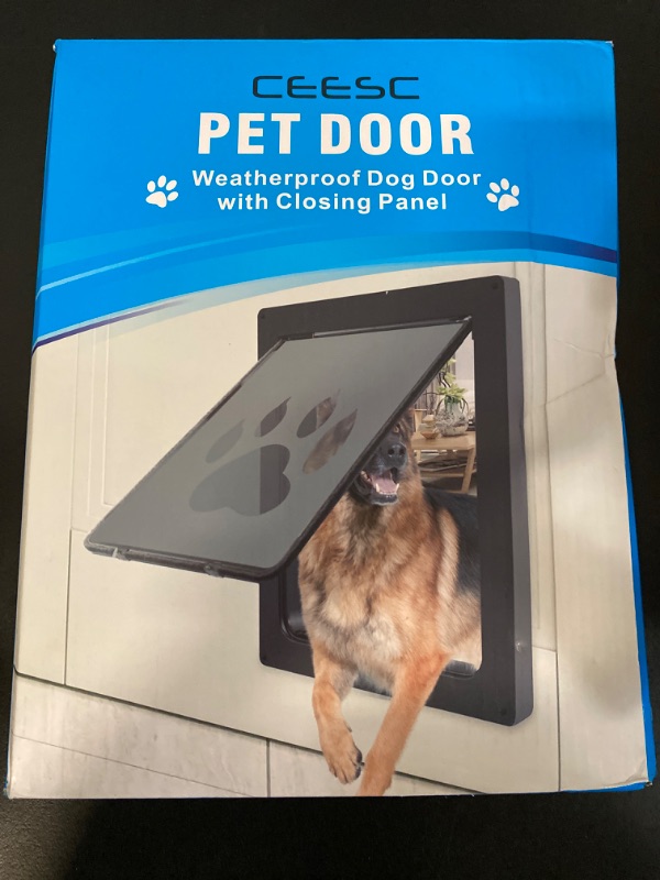 Photo 4 of CEESC Large Dog Door for Pets Up to 100 lb, Weatherproof Pet Door for Cats and Dogs, Durable, Snap-in Closing Panel Included, Suitable for Interior
