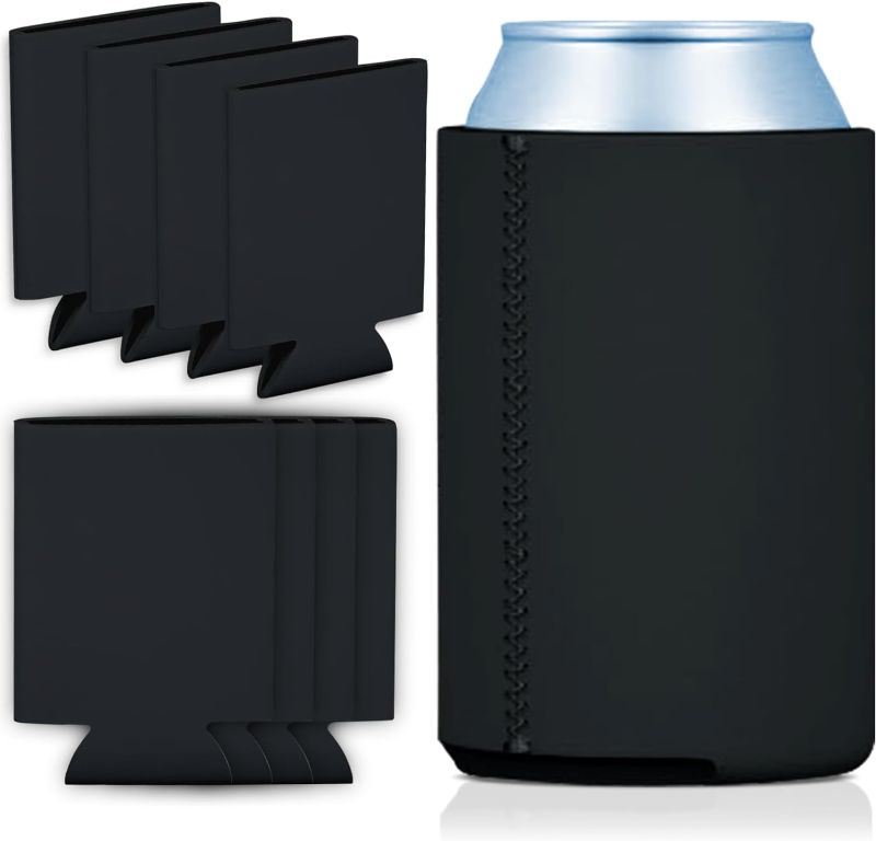 Photo 1 of TahoeBay Blank Can Cooler Sleeves (26-Pack) Plain Soft Insulated Blanks for Soda, Beer, Water Bottles, HTV Vinyl Projects, Wedding Favors and Gifts (Black)

