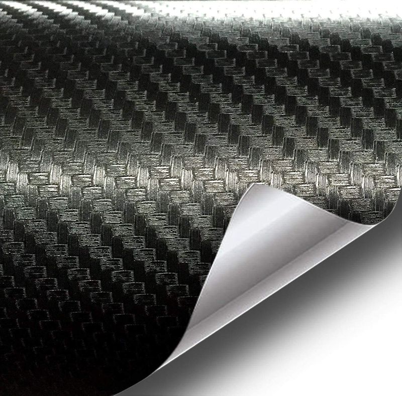 Photo 1 of VViViD XPO Black Carbon Fiber Car Wrap Vinyl Roll with Air Release
