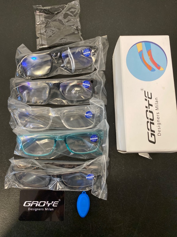 Photo 3 of Gaoye 5-Pack Reading Glasses Blue Light Blocking,Spring Hinge Readers for Women Men Anti Glare Filter Lightweight Eyeglasses (#5-Pack Mix Color, 1.5)

