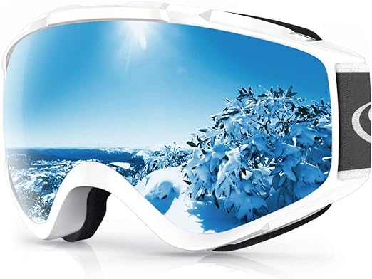 Photo 1 of FINDWAY-  Ski Goggles OTG - Over Glasses Snow/Snowboard Goggles for Men, Women & Youth - 100% UV Protection (WHITE)