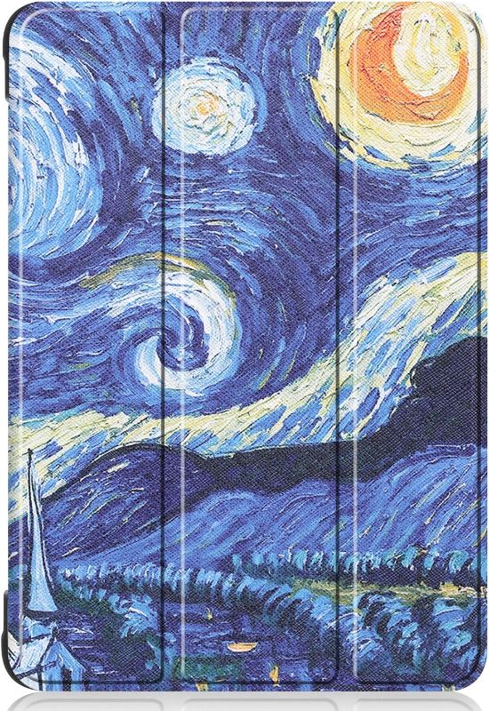 Photo 1 of UUcovers for 8" All-New Kindle Fire HD 8 Tablet 2020 (10th Gen) and Fire HD 8 Plus Case (10th Generation, 2020 Release) Folio Stand PU Leather Trifold Cover with Auto Sleep/Wake,Starry Night Van Gogh
