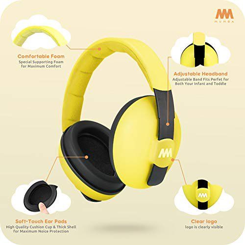 Photo 1 of MUMBA- Noise Cancelling Headphones for Kids, Babies Ear Protection Earmuffs Noise Reduction for 0-3 Years Babies, Toddlers, Infant (Yellow)
