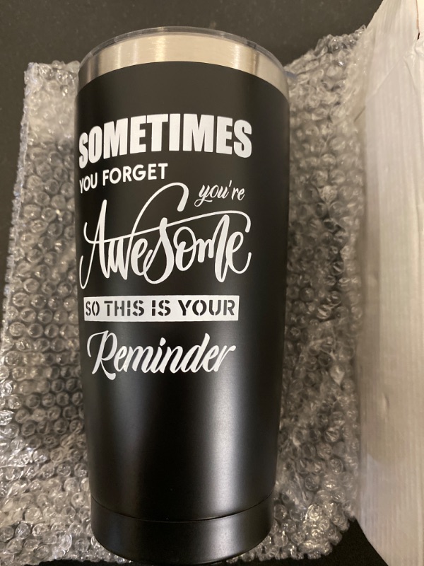 Photo 3 of Thank You Gifts, Sometime You Forget You're Awesome So This Is Your Reminder Tumblers Appreciation Gifts for Women Men Teachers Friends, 20 oz Mug
