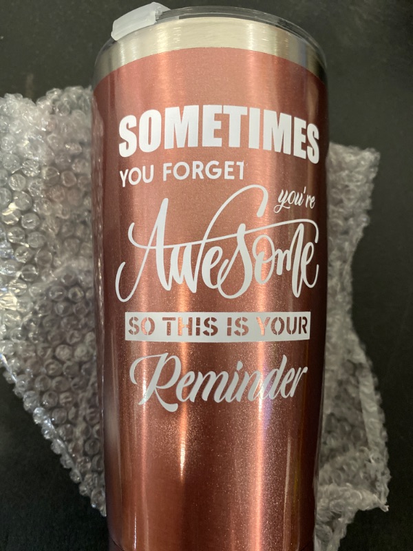 Photo 1 of Thank You Gifts, Sometime You Forget You're Awesome So This Is Your Reminder Tumblers Appreciation Gifts for Women Men Teachers Friends, 20 oz Mug
