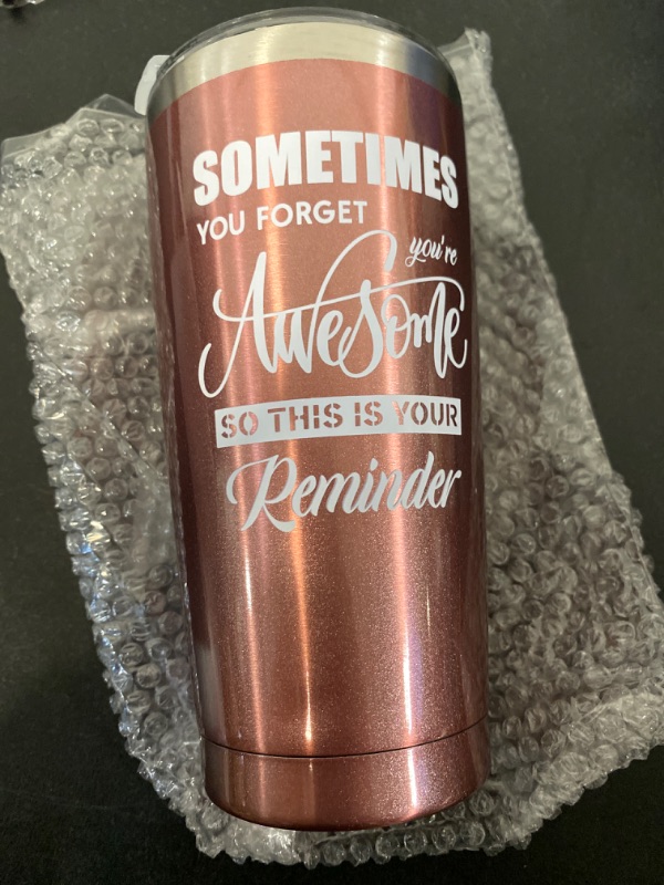 Photo 1 of Thank You Gifts, Sometime You Forget You're Awesome So This Is Your Reminder Tumblers Appreciation Gifts for Women Men Teachers Friends, 20 oz Mug
