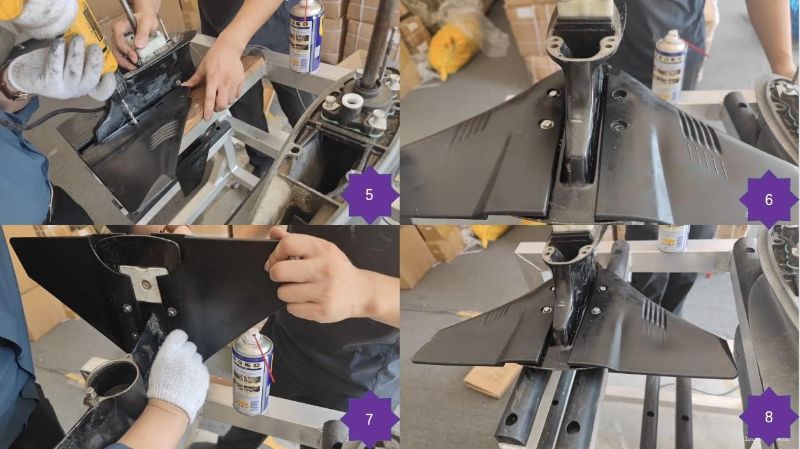 Photo 2 of HS001 Dorsal-Fin Style Hydrofoil Stabilizer For outboard Motors Drive 5-150hp With Durable UV-Resistant Molded Black Plastic Material wings and SS316 Bolts ;
