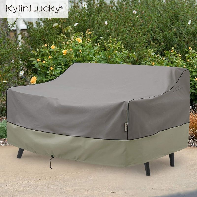 Photo 3 of KylinLucky Outdoor Furniture Covers Waterproof - Patio Loveseat Sofa Covers Fits up to 66 x 34 x 38 inches
