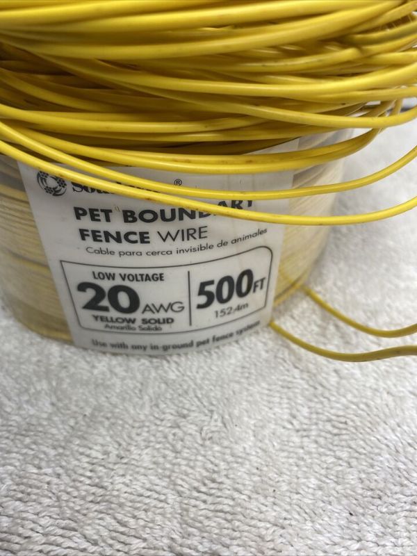 Photo 1 of Southwire Pet Boundary Fence Wire Low Voltage 20AWG 500FT Yellow Solid NEW
