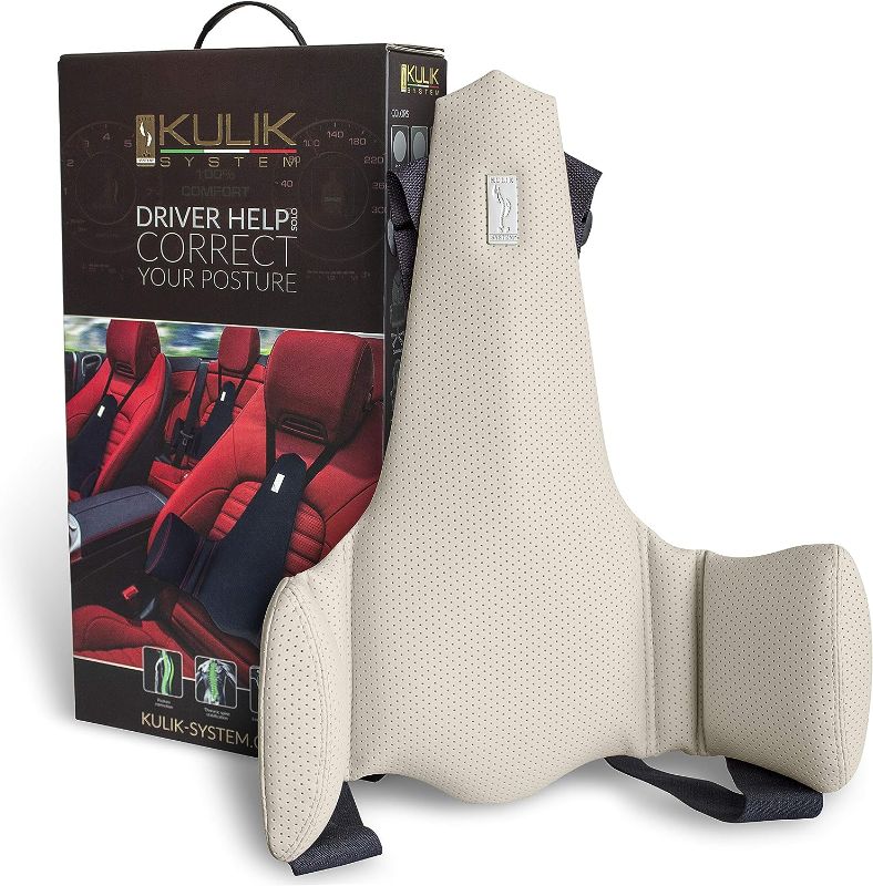 Photo 1 of KULIK SYSTEM - New Lumbar Support for Car - Innovative Car Back Support - Car Seat Cushions for Lower Back - Lower Back Pillow for Car - Patented (Black)
