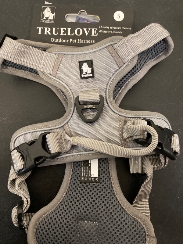 Photo 5 of TRUE LOVE Adjustable No-Pull Dog Harness Reflective Pup Vest Harnesses Comfortable Control Brilliant Colors Truelove TLH5651(Grey, Small)
