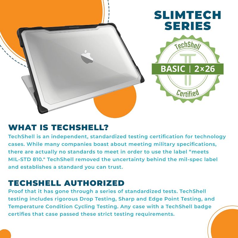 Photo 4 of Gumdrop SlimTech Laptop Case Fits MacBook Air 13-inch Retina (M1, 2020) for K-12 Students, Teachers and Classrooms – Drop Tested, Rugged, Shockproof Bumpers for Reliable Device Protection – Black

