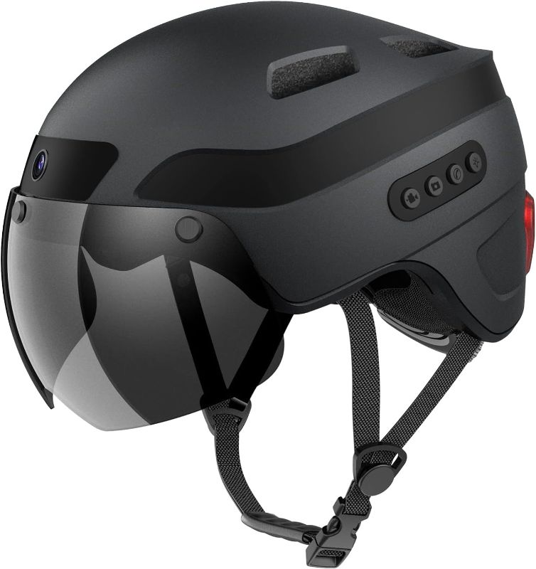Photo 1 of KRACESS KRS-S1 Bike Helmets for Men Smart Helmets for Adults with 1080P 60 fps Sports Camera Dual Antenna Bluetooth Womens Bike Helmet 22"-24.4"
