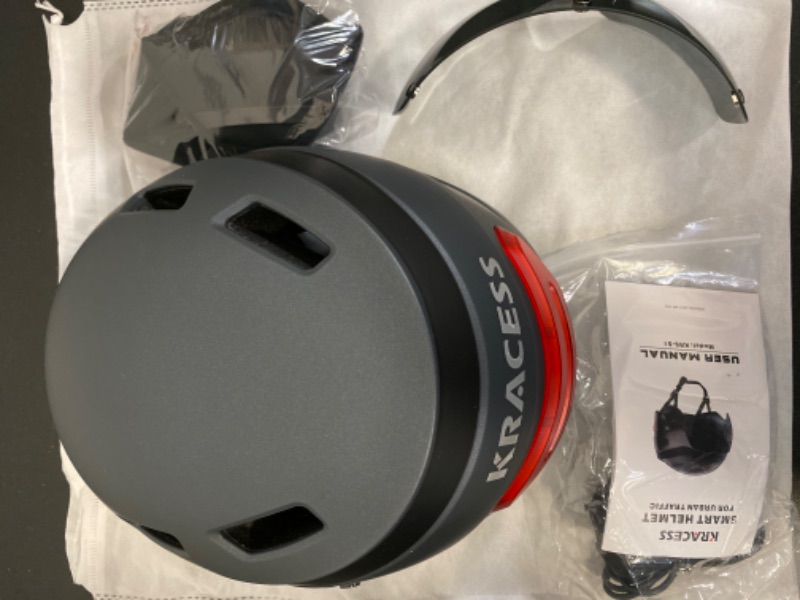 Photo 4 of KRACESS KRS-S1 Bike Helmets for Men Smart Helmets for Adults with 1080P 60 fps Sports Camera Dual Antenna Bluetooth Womens Bike Helmet 22"-24.4"
