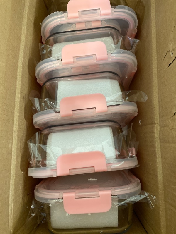 Photo 4 of Brieftons Glass Meal Prep Containers: 5 Pack, 35 Oz with Airtight, Leakproof Snap Locking Lids, Perfect for Food Storage, Lunch & Portion Control, BPA-Free, Microwave, Oven, Freezer & Dishwasher Safe

