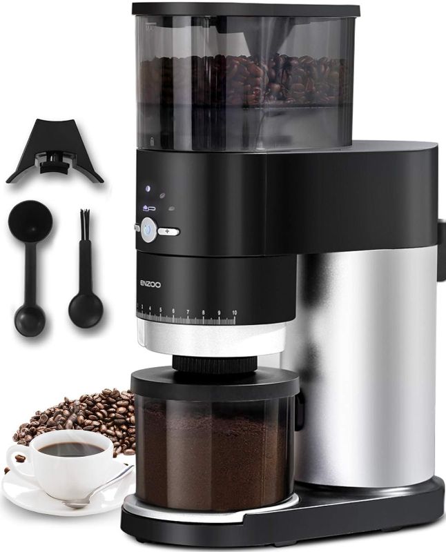 Photo 1 of Conical Burr Coffee Grinder, ENZOO Electric Coffee Bean Grinder with Detachable Design for Easy Cleaning, 40 Precise Grind Setting for Espresso, Drip Coffee, French Press and Percolator Coffee
