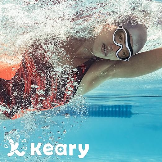 Photo 5 of Keary 2 Pack Swim goggles for Adult Youth with Soft Silicone Gasket, Anti-fog UV Protection No Leak Clear Vision Pool Goggles
