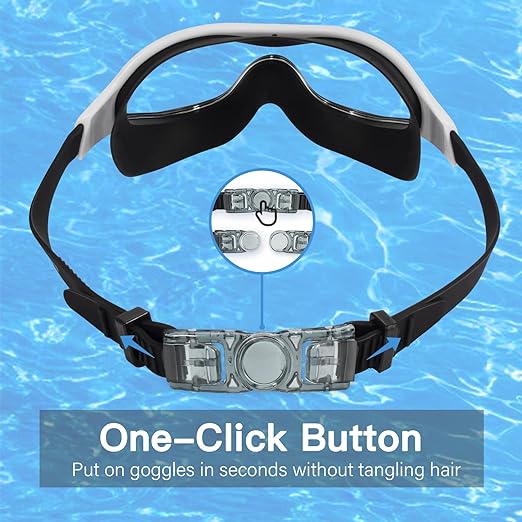 Photo 4 of Keary 2 Pack Swim goggles for Adult Youth with Soft Silicone Gasket, Anti-fog UV Protection No Leak Clear Vision Pool Goggles
