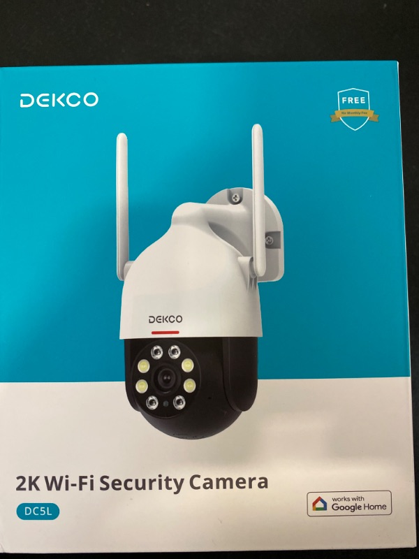 Photo 6 of DEKCO 2K WiFi Surveillance Security Camera Outdoor/Home/Dome, Pan-Tilt 360° View, 3MP, Motion Detection and Siren, 2-Way Audio,Full Color Night Vision, Waterproof
