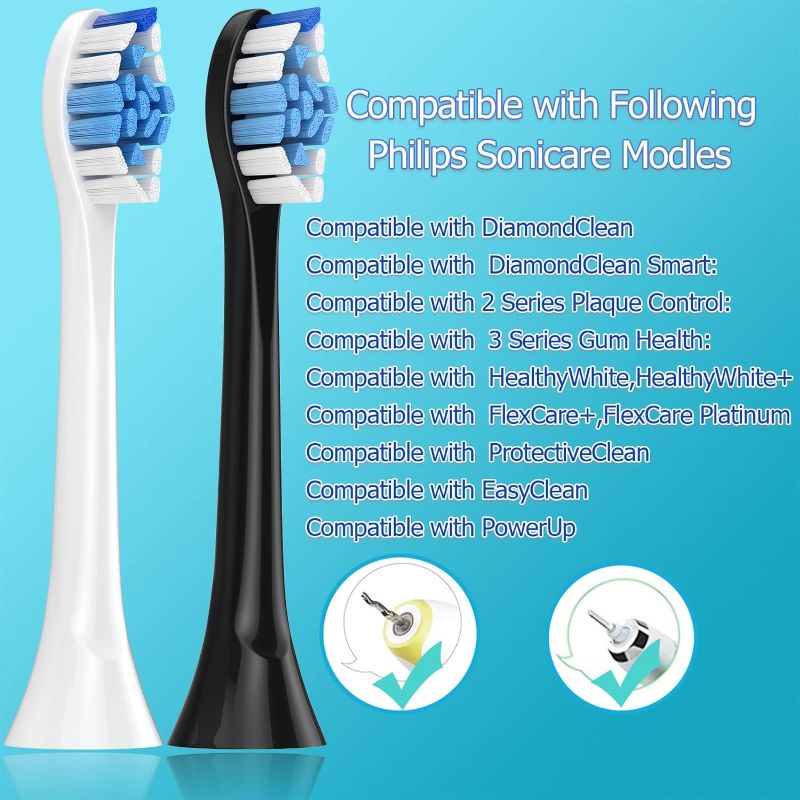 Photo 3 of LACHEN- Replacement Heads Compatible with Phillips Sonicare Electric Toothbrush, 16 Pcs Replacement Brush Head for Philips Sonicare 
