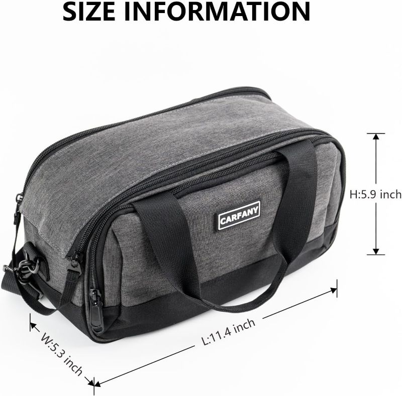 Photo 5 of Carfany CPAP Bag For Travel Compatible With Resmed Airmini,Portable CPAP Machine And Accessories Case,Carry Organizer With Luggage Strip, grey
