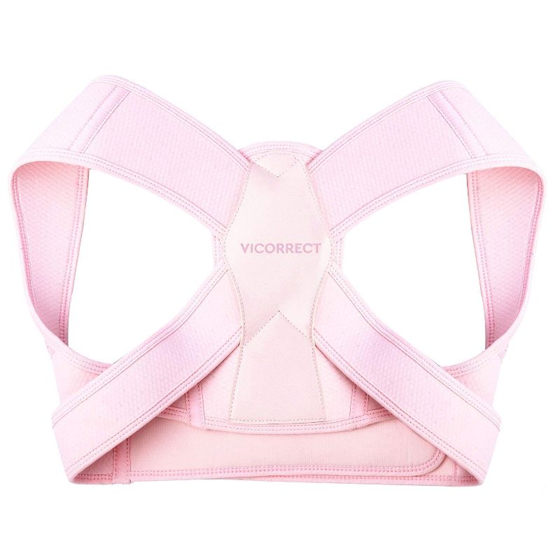 Photo 2 of Vicorrect Posture Corrector for Women and Men, Adjustable Upper Back Brace for Clavicle Support and Providing Pain Relief from Neck, Shoulder, and Upper Back S-M (25"-35")

