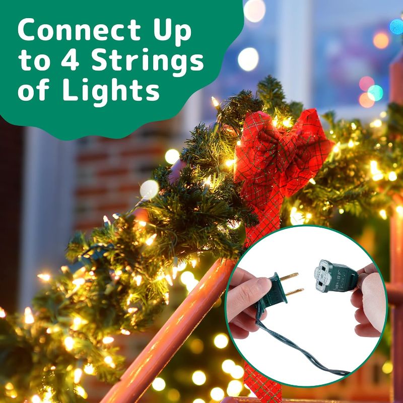 Photo 1 of PREXTEX Christmas Lights (38.5 Feet, 200 Lights) - Clear White Christmas Tree Lights with Green Wire - Indoor/Outdoor String Lights - Warm White Twinkle Lights
