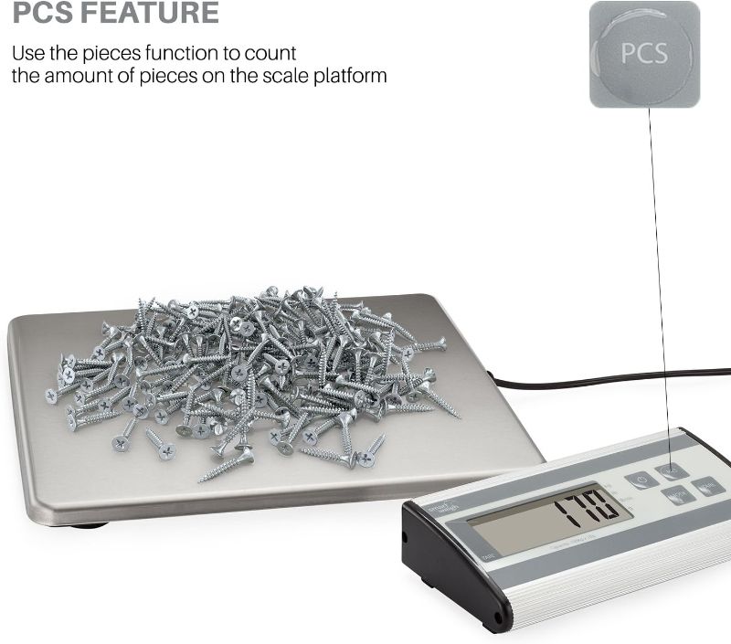 Photo 1 of Smart Weigh 440lbs x 6 oz. Digital Heavy Duty Shipping and Postal Scale, with Durable Stainless Steel Large Platform, UPS USPS Post Office Postal Scale and Luggage Scale
