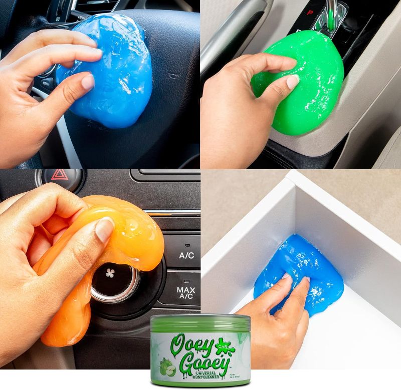 Photo 3 of 2 PACK- CarX Ooey Gooey Cleaning Gel for Cleaning Car Interior - Perfect Keyboard Cleaner Gel to Make Your Car Shine - Auto Interior Cleaner - 7 OZ (Citrus Orange/ Lemon Citrus)
