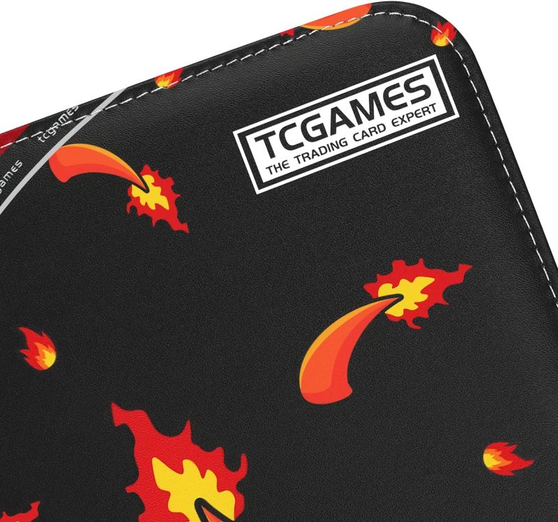 Photo 1 of Tcgames Card Binder 4-Pocket, 440 Pockets Card Holder with 55 Sleeves Orange Tails
