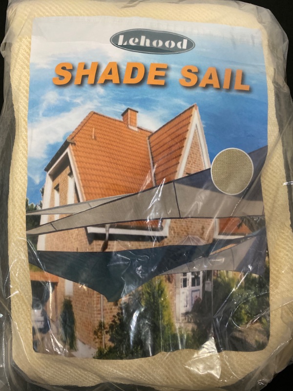 Photo 3 of LEHOOD- hade&Beyond Sun Canopy Shade Sail 12'x16' Rectangle UV Block for Patio Deck Yard and Outdoor Activities Sand
