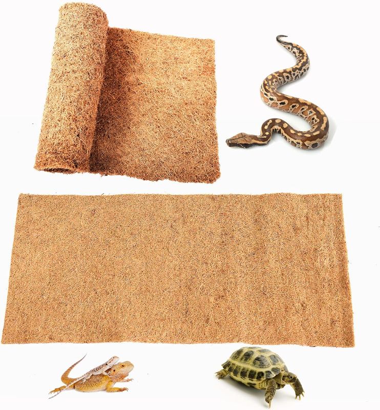 Photo 1 of SISIPAI LIFE Reptile Carpet Natural Coconut Fiber, " Tortoise Carpet Mat for Pet Terrarium Liner, Reptile Bedding Supplies for Lizard, Snake, Chameleon, Turtle, Bearded Dragon
